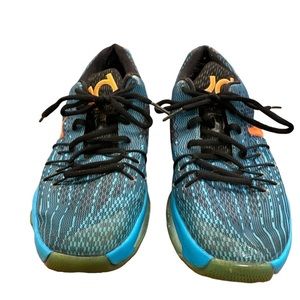 Nike KD OKC Road Game Thunder Blue Lagoon Orange Size 7/40 Very Good‎ condition